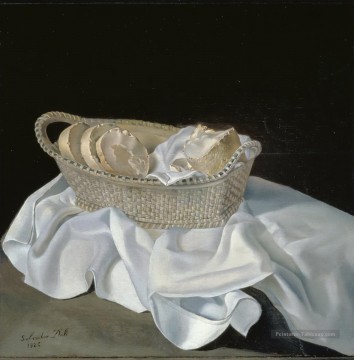 350 人の有名アーティストによるアート作品 Painting - パンのかご サルバドール・ダリ